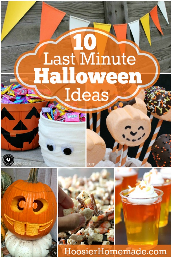 Short on time? These last minute Halloween Ideas will save the day! Recipes, Decorating, Crafts - all under 15 minutes! 