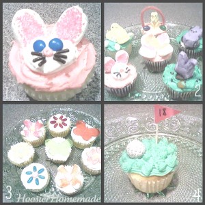 Easter cupcake collage