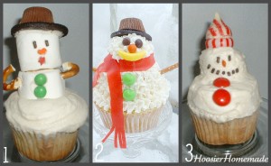 Snowman Cupcake collage.2