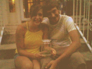 Nick and Brit catching lightning bugs.2.JPG.2