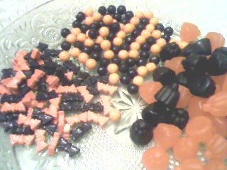 Orange and black candy.3