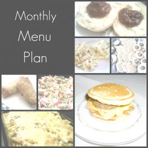 Monthly Menu collage