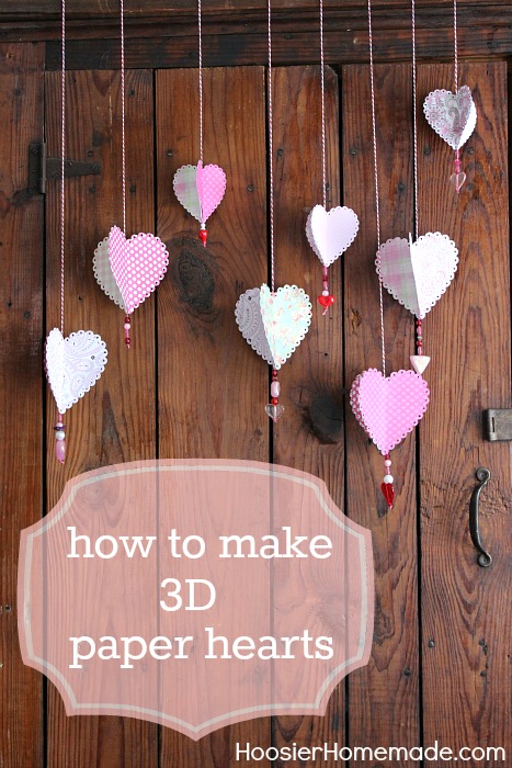Paper Crafts DIY - 3D Paper Hearts How To 