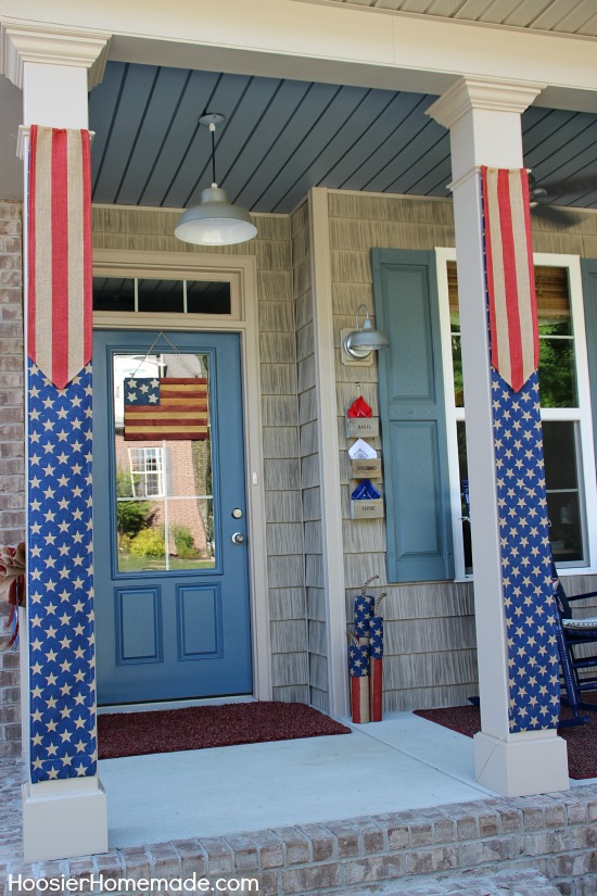 4th of July Front Porch Decorating Ideas | on HoosierHomemade.com