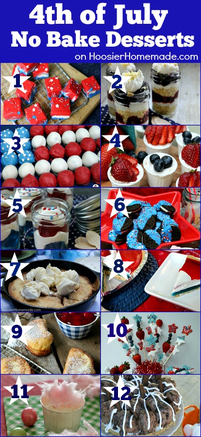 4th of July No Bake Desserts | Recipes on HoosierHomemade.com