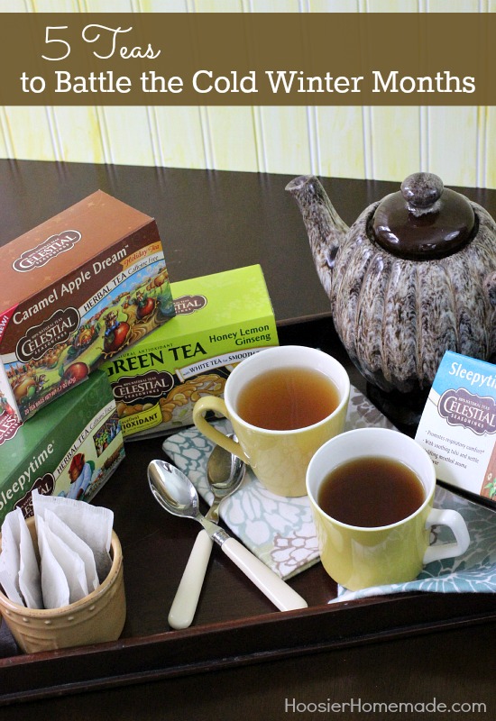 5 Teas to Battle the Cold Winter Months | Stay warm and healthy this Winter with natural tea | Learn more on HoosierHomemade.com