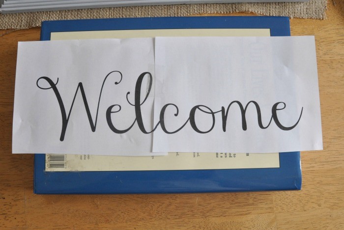 DIY Burlap Welcome Sign