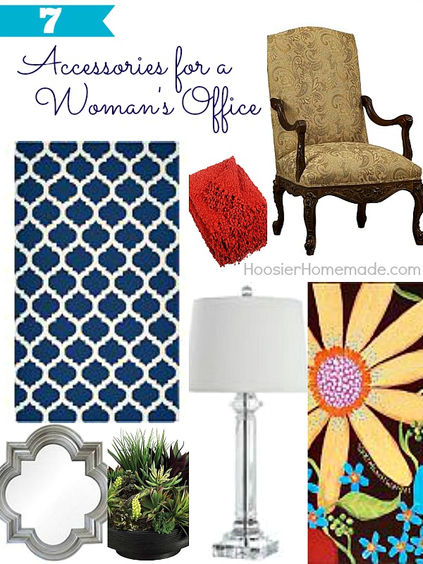 7 Accessories for a Woman's Office | Details on HoosierHomemade.com