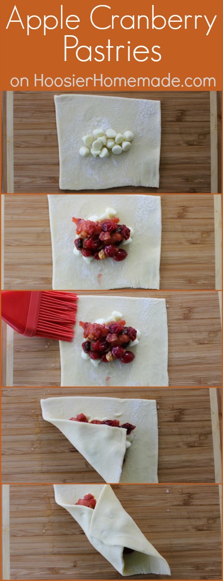 Apple Cranberry Pastries | Recipe on HoosierHomemade.com