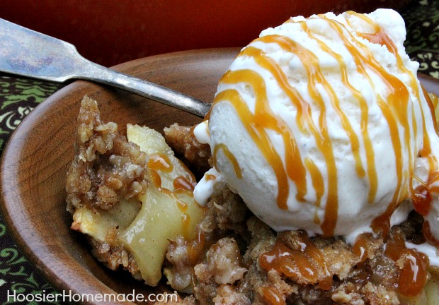 Homemade Apple Crisp :: Recipe on HoosierHomemade.com