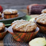 Apple Crumble Cupcakes :: Recipe on HoosierHomemade.com