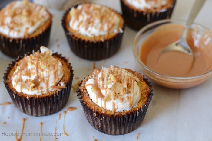Apple Pie Cupcakes with Caramel Frosting