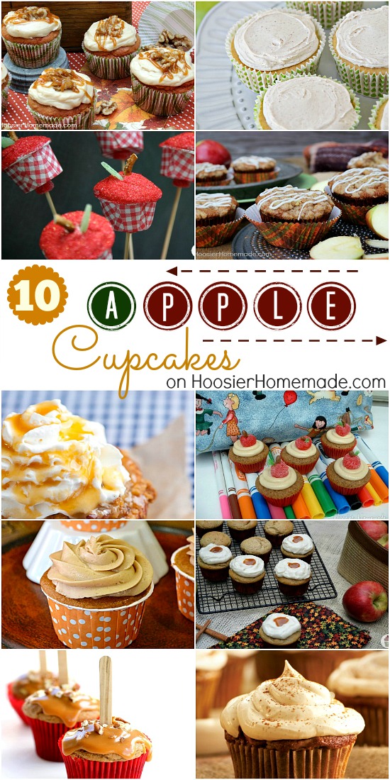 10 Apple Cupcake Recipes | on HoosierHomemade.com
