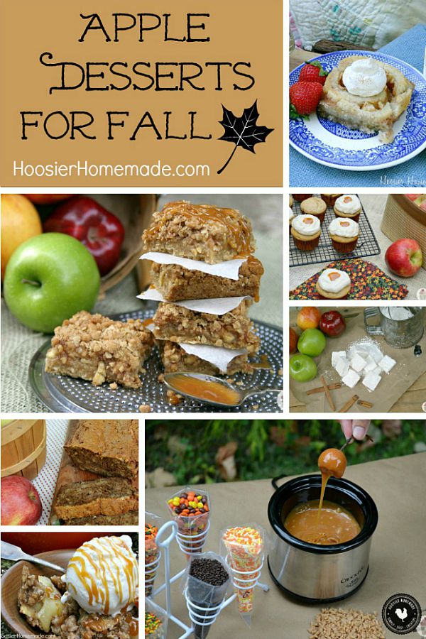Fire up your oven, it's time to start your Fall Baking with one {or more} of these Apple Dessert Recipes! Whether you are baking a delicious Caramel Apple Bar, Apple Cookies or dipping apples in caramel sauce - you will have a hard time choosing!