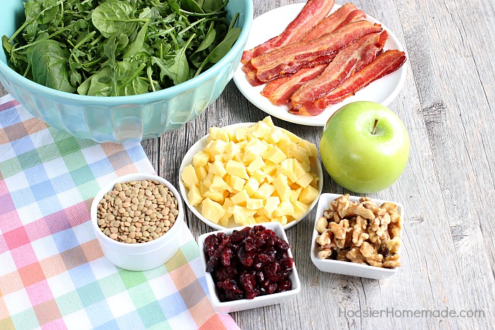 ARUGULA SALAD WITH GREEN LENTILS