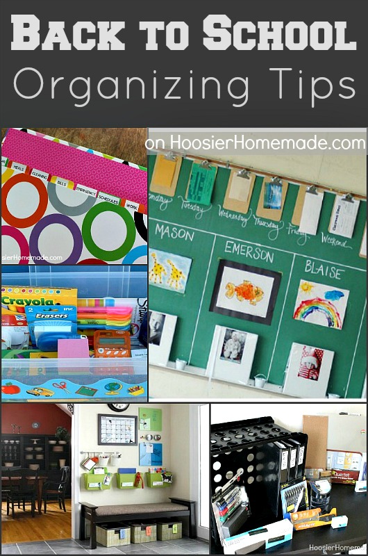 Get organized with these simple Back to School Organizing Tips! Pin to your Organizing Board!
