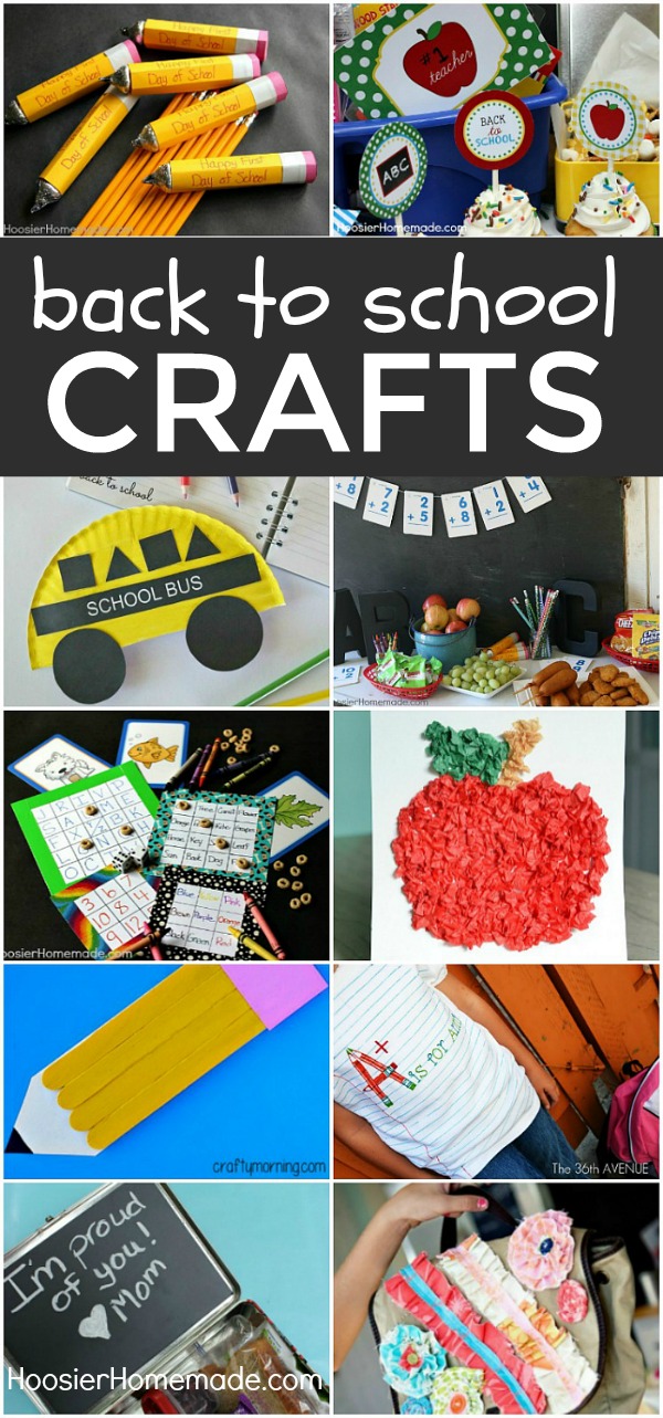 BACK TO SCHOOL CRAFTS -- Grab the kids, it's time to CRAFT! These fun Back to School crafts will get the kids ready and in the mood for school! Also perfect for Homeschool Crafts! 