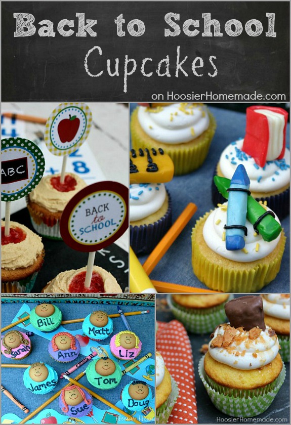 Back to School Cupcakes | Simple and easy cupcakes for kids and teachers | Recipes on HoosierHomemade.com