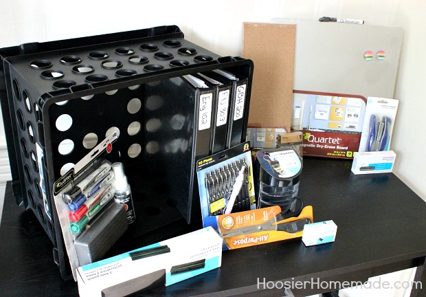 Back to School : Desk Organization :: HoosierHomemade.com