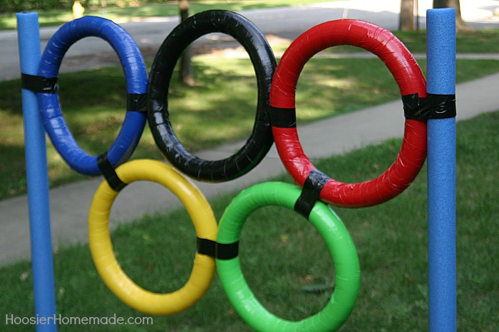 BACKYARD OLYMPICS -- Get the whole family involved in the Olympic Games! These fun and EASY Backyard Olympic Games include Javelin Throw, Balance Beam, Discus Throw, Bean Bag Toss and Water Bucket Relay! 