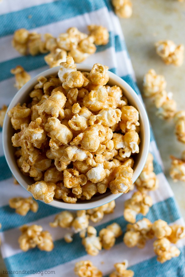 Baked Caramel Popcorn - Taste and Tell