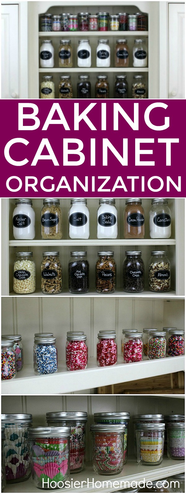 Baking Cabinet Organization - Hoosier Homemade