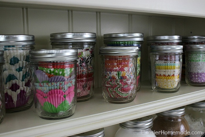 BAKING CABINET ORGANIZATION -- In minutes you can have your baking supplies organized and your finger tips ready to use!