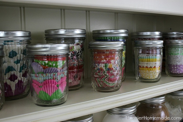 Baking Cabinet Organization - Hoosier Homemade