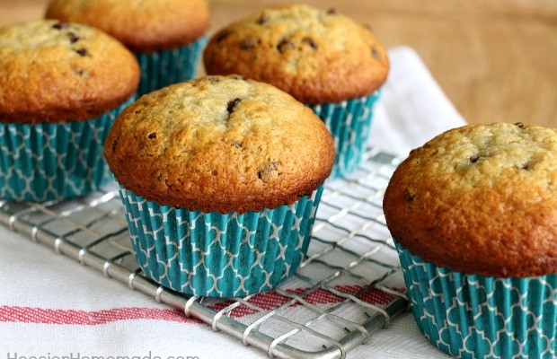 Banana Chocolate Chip Muffins - Hoosier Homemade