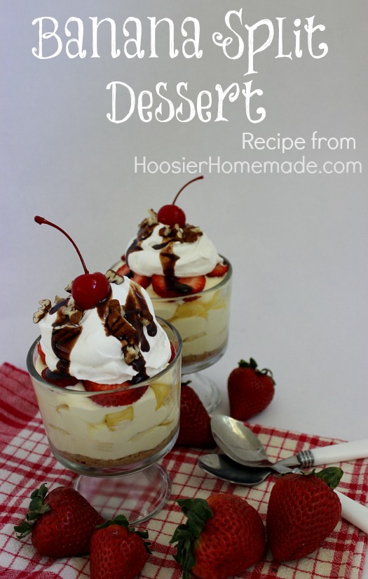 Banana Split Dessert :: Recipe on HoosierHomemade.com