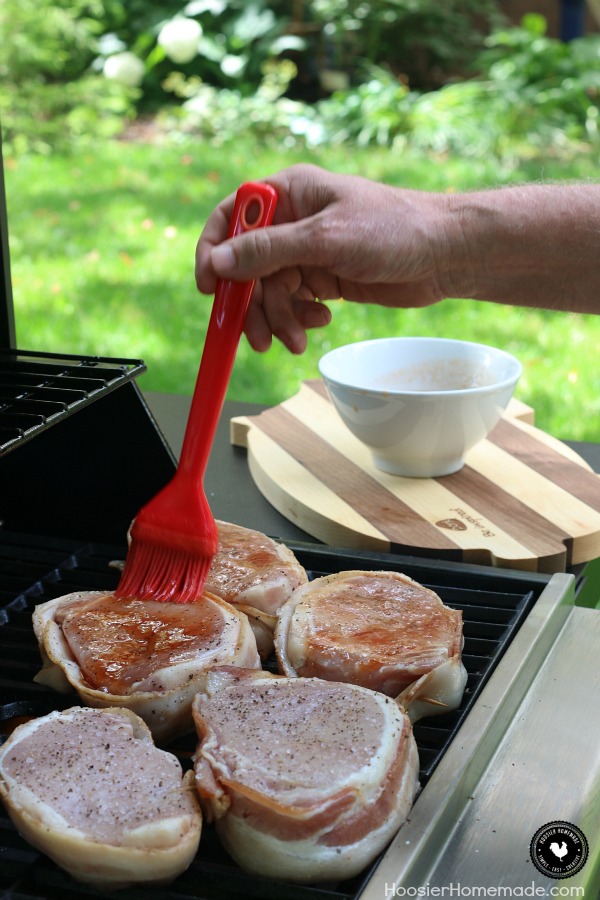 If you don't grill anything else this Summer, you MUST try these Barbecue Bacon Pork Chops! They are tender, juicy and full of flavor! Click on the Photo for the Pork Chop Recipe!