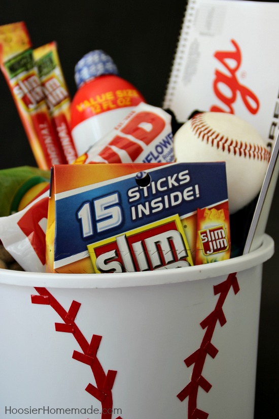 Sports Themed Gift Bucket Hoosier Homemade