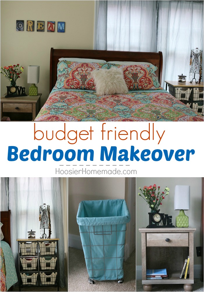 Transform your bedroom into a sanctuary! This Bedroom Makeover will blow your socks off! And it's all done on a budget! Pin to your Decorating Board!