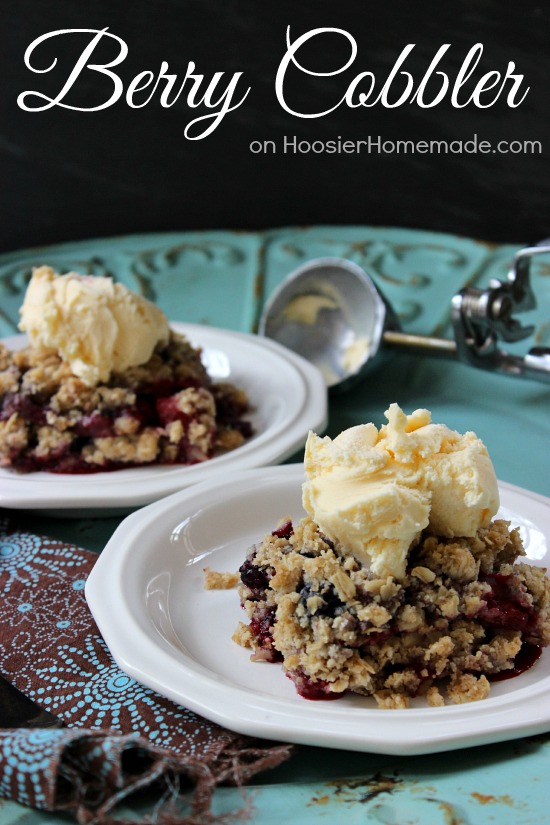 Simple Berry Cobbler | Recipe on HoosierHomemade.com