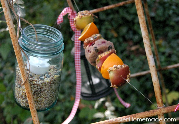 Vintage Recycled Bird Feeding Station :: HoosierHomemade.com