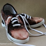 DIY Bleached Shoes :: Instructions on HoosierHomemade.com