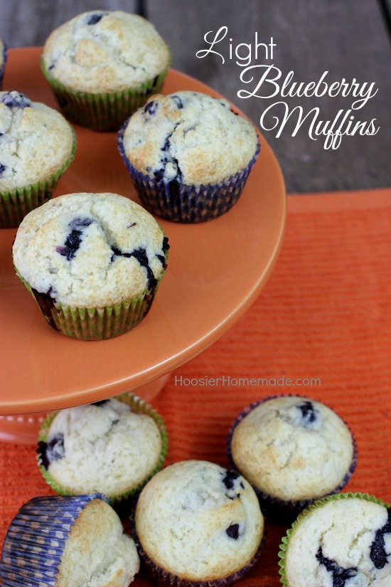 Light Blueberry Muffins | Recipe on HoosierHomemade.com