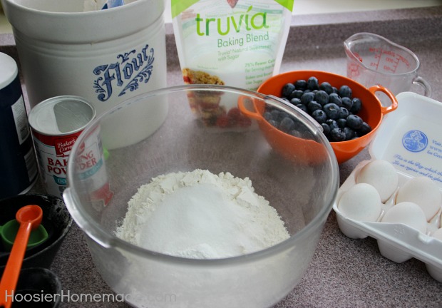 Light Blueberry Muffins | Recipe on HoosierHomemade.com