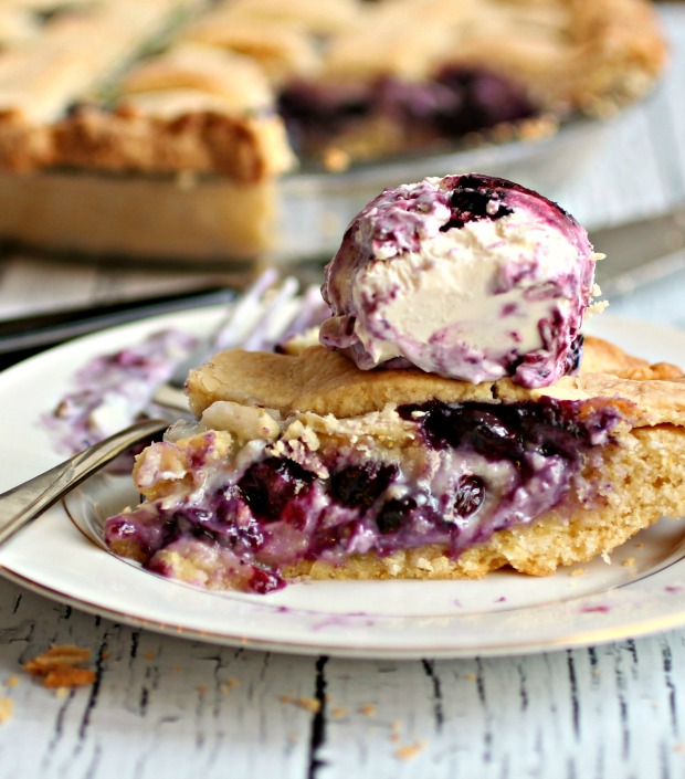 Blueberry Pie with Thyme and Lemon | Recipe on HoosierHomemade.com