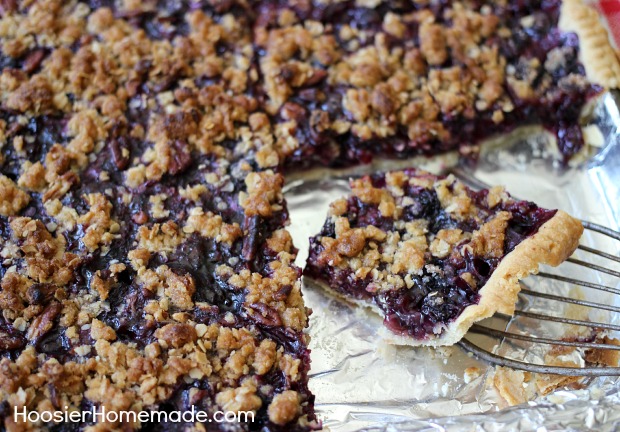 Blueberry Slab Pie | Recipe on HoosierHomemade.com