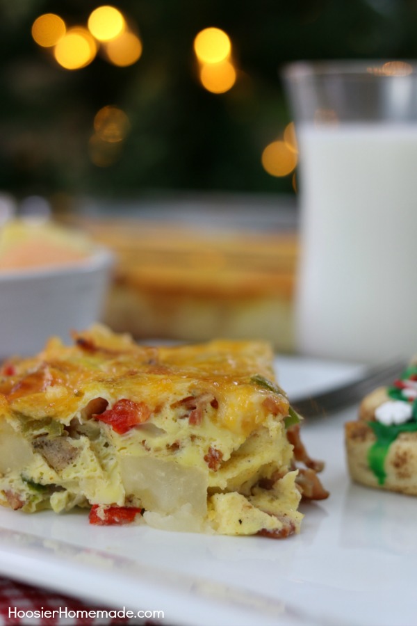 BREAKFAST CASSEROLE -- This easy to make breakfast casserole is perfect for holiday mornings, yet easy enough for everyday! 