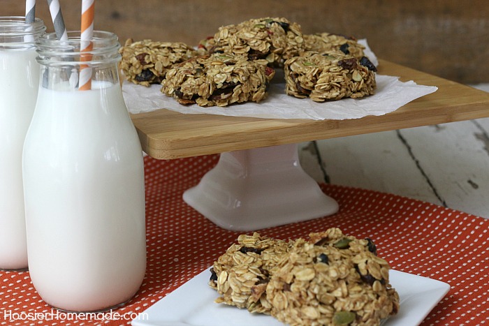 BREAKFAST COOKIES -- Whip up a batch or two and have them ready for the busy mornings! Pack them in lunches, enjoy as an afternoon snack or while you are relaxing in the evening! 