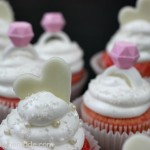 Bridal Shower Cupcakes | Strawberry Cupcakes with Marshmallow Frosting | Recipe on HoosierHomemade.com