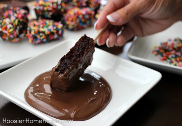 Brownies on a Stick | Fun, simple treat for any occasion | Recipe on HoosierHomemade.com