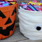 Simple Trick-or-Treat Candy Buckets Tutorial on HoosierHomemade.com