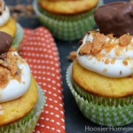 Butterfinger Cupcakes :: Recipe on HoosierHomemade.com