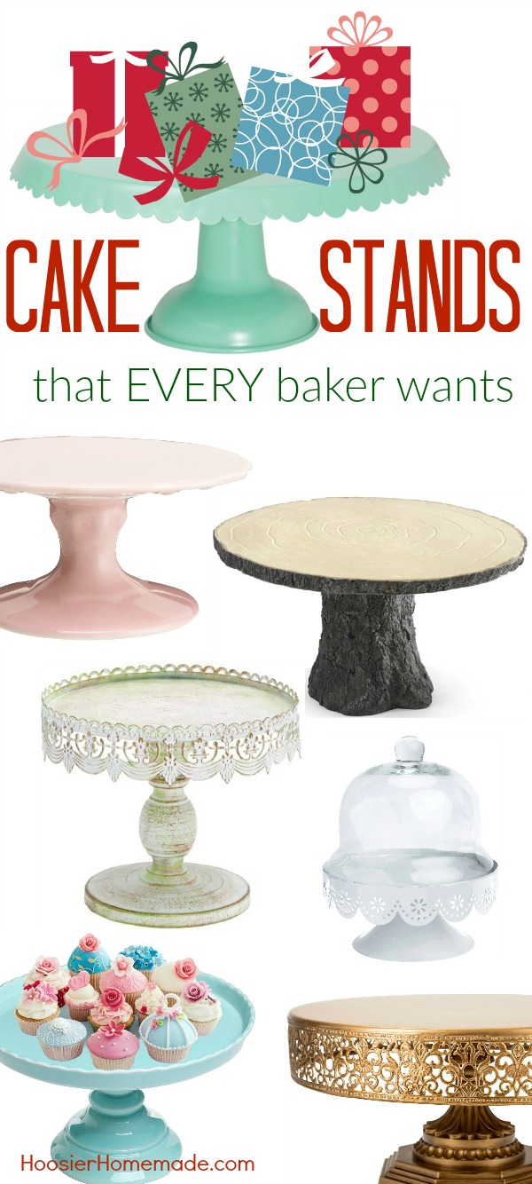 There isn't a baker that I have met that didn't LOVE cake stands! Whether you serve cake or cupcakes on them, or even use them to display your favorite items, these Cake Stands will make you drool! 