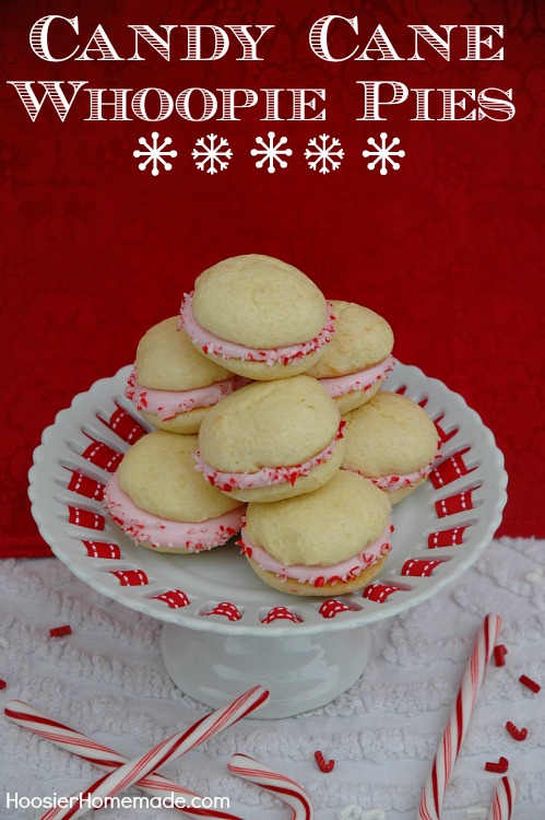 Candy Cane Whoopie Pies Recipe :: HoosierHomemade.com