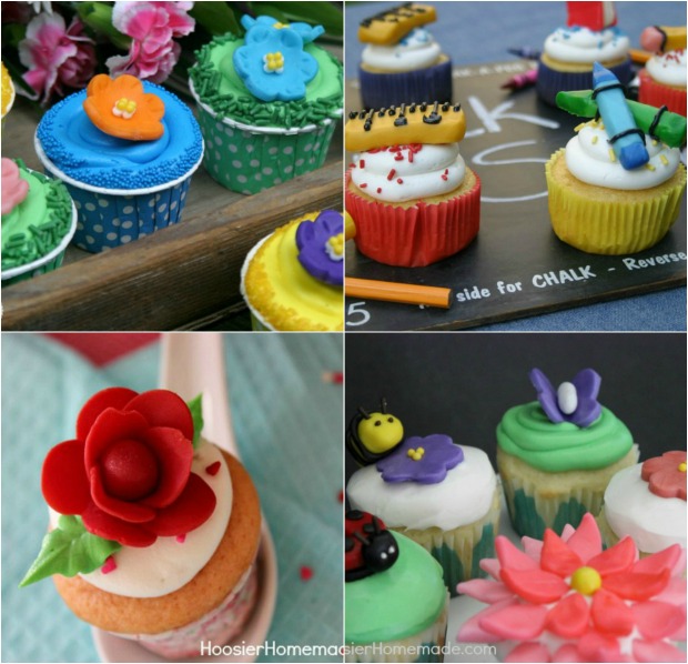 Cupcakes made with Candy Clay | Recipes on HoosierHomemade.com