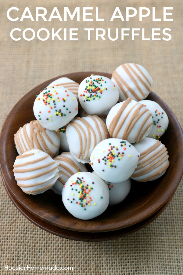 CARAMEL APPLE COOKIE TRUFFLES -- The perfect Fall treat for any occasion! 